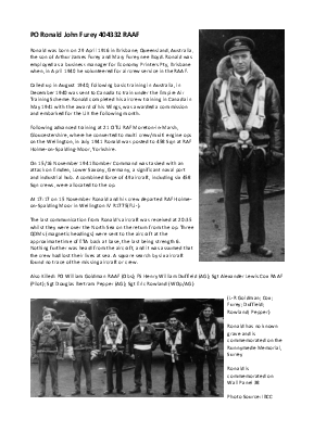 A preview of a PDF biography for Furey, Ronald John